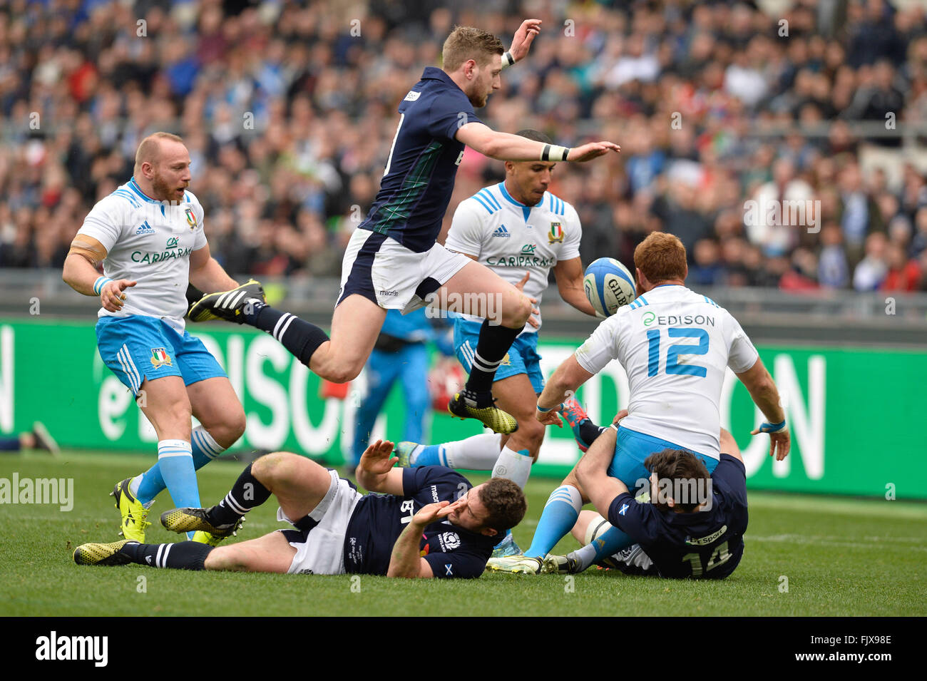 Italie-Rome ,Feb 27,2016 RBS Sei Nazioni di Rugby campionato, Italia v Scozia nello Stadio Olimpico di Roma, in febbraio 27, 2016 Da:Silvia Loré/agenzia imagespic Foto Stock