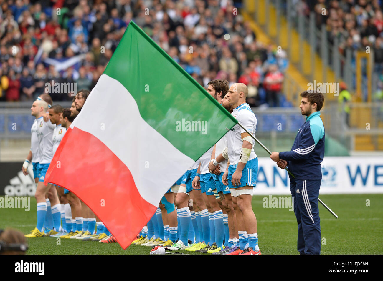 Italie-Rome ,Feb 27,2016 RBS Sei Nazioni di Rugby campionato, Italia v Scozia nello Stadio Olimpico di Roma, in febbraio 27, 2016 Da:Silvia Loré/agenzia imagespic Foto Stock
