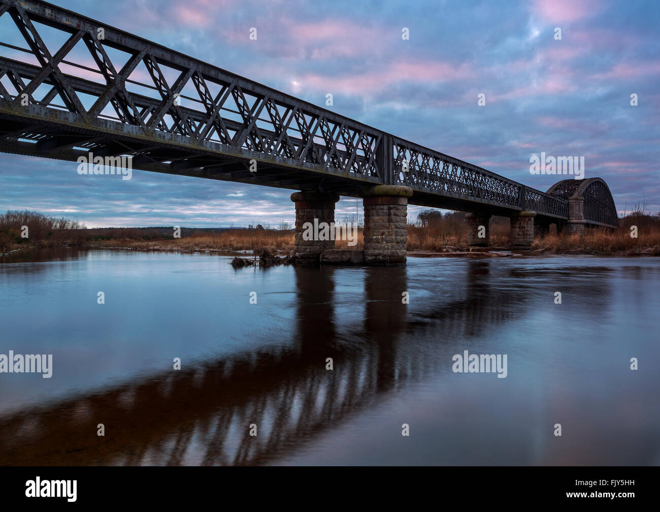 Spey rail bridge Foto Stock