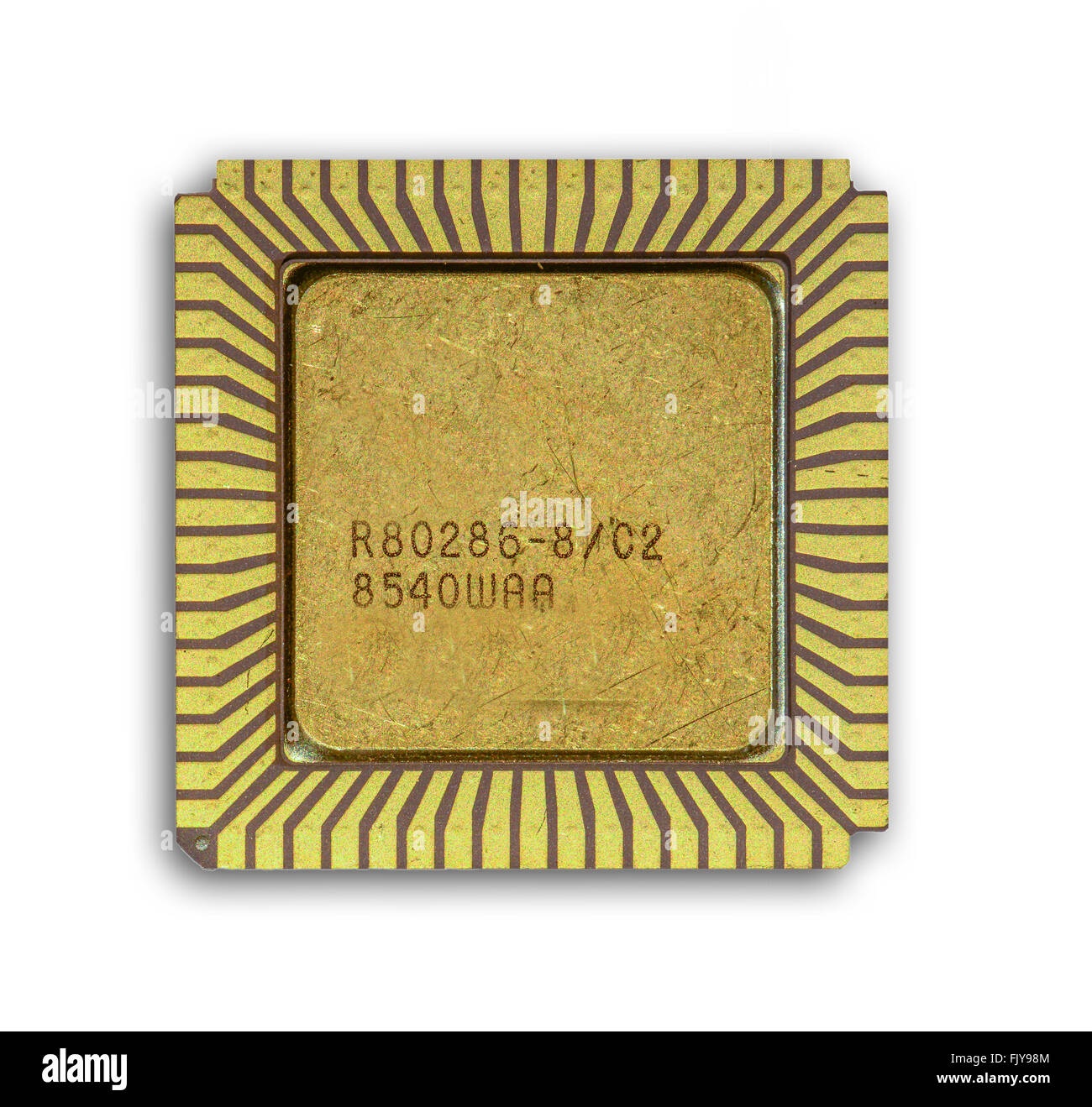 Un singolo di ceramica Vintage 80286 CPU Foto Stock
