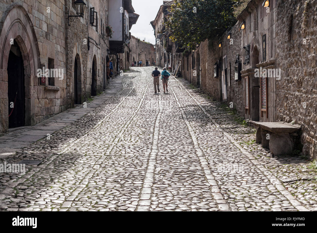 Santillana del Mar,Cantabria,Spagna. Foto Stock