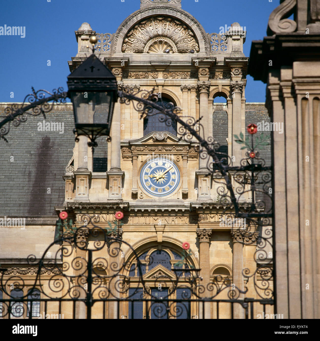 Esame delle scuole, Oxford. Ingresso anteriore su Merton Street. Costruito nel 1882 e progettato da architetto Sir Thomas Jackson. Foto Stock