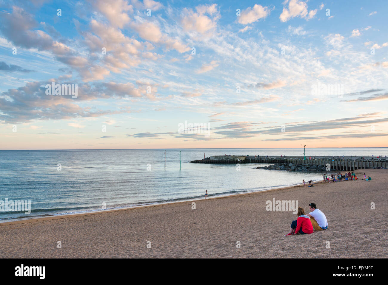 La spiaggia di West Bay, Dorset Foto Stock