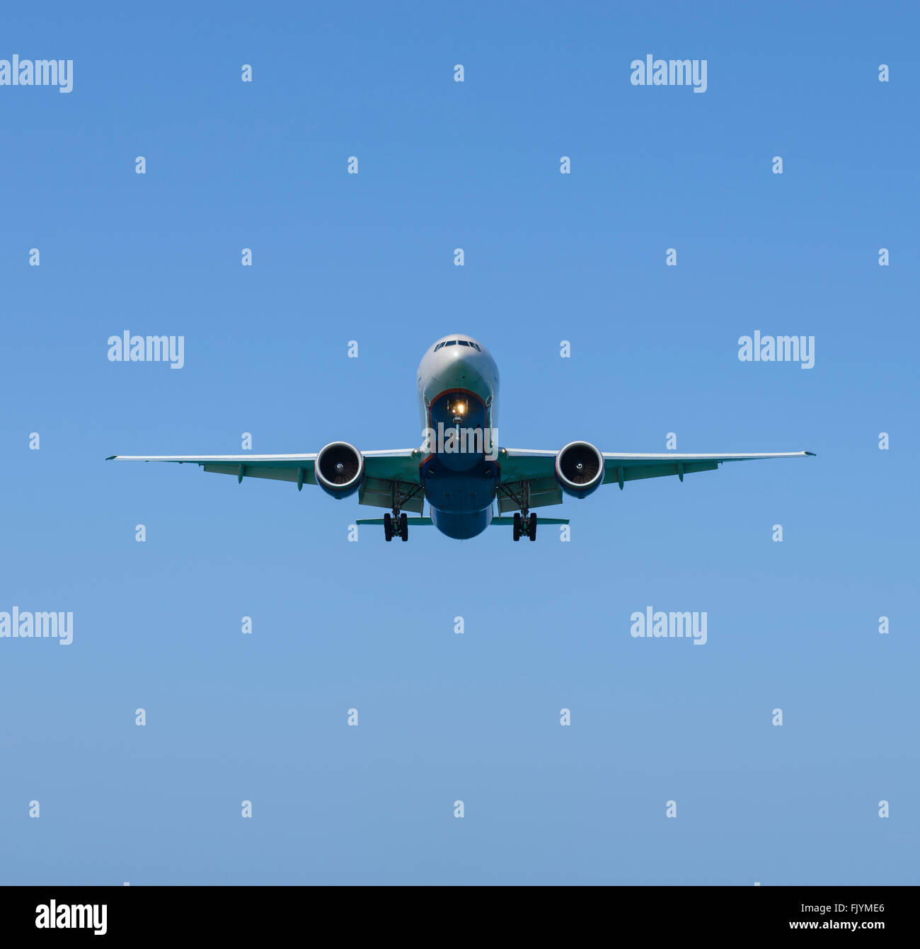 Aereo passeggeri sbarco Foto Stock
