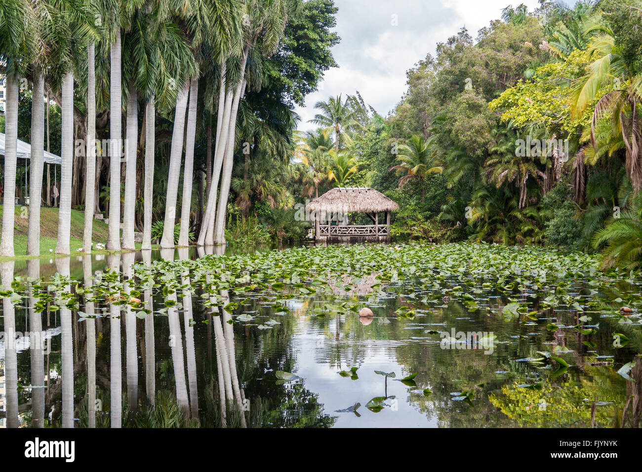 Casa del cofano slough nei giardini del museo estate in Fort Lauderdale, Florida, Stati Uniti d'America Foto Stock