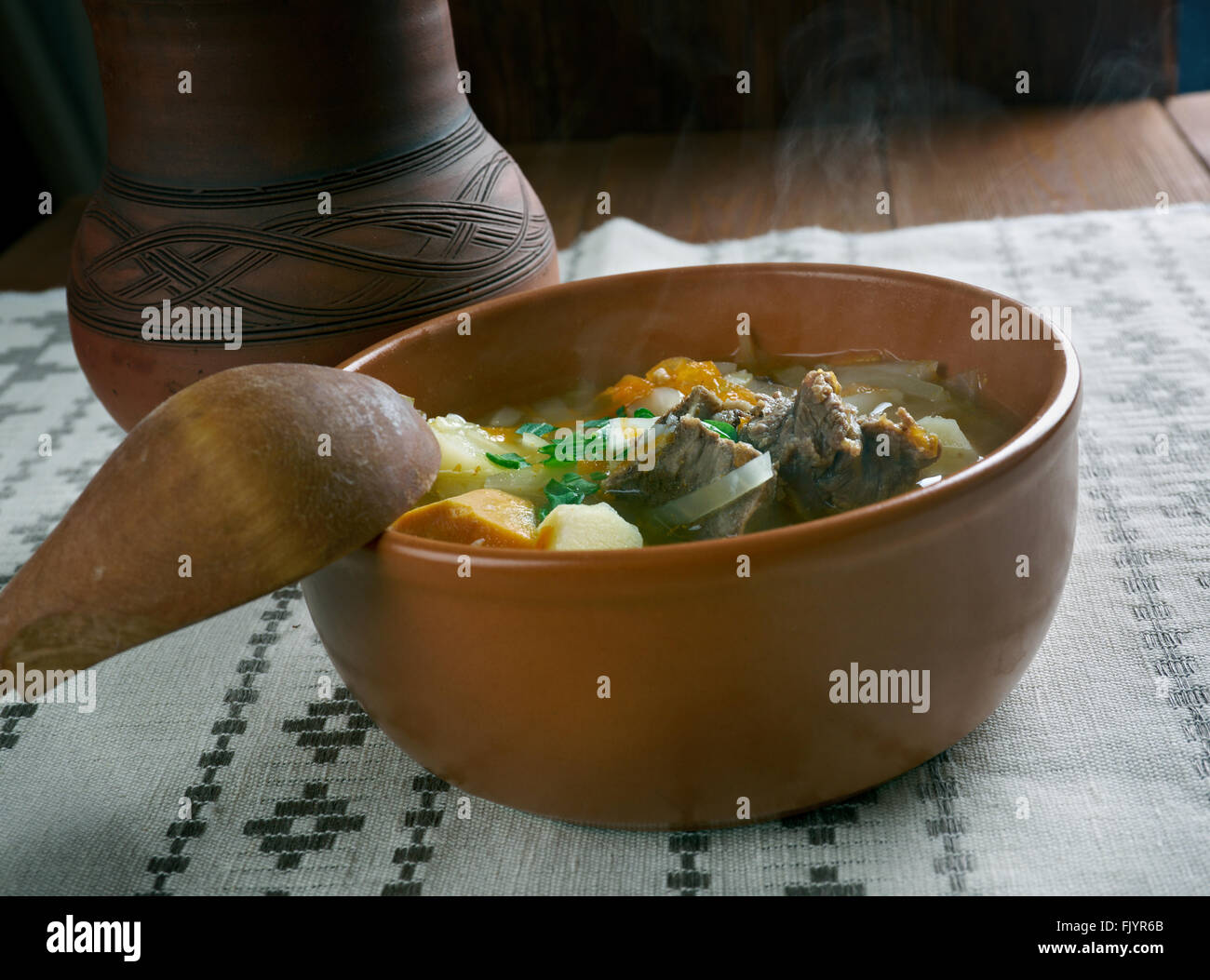 Gryzhanka - bielorussi zuppa tradizionale Foto Stock