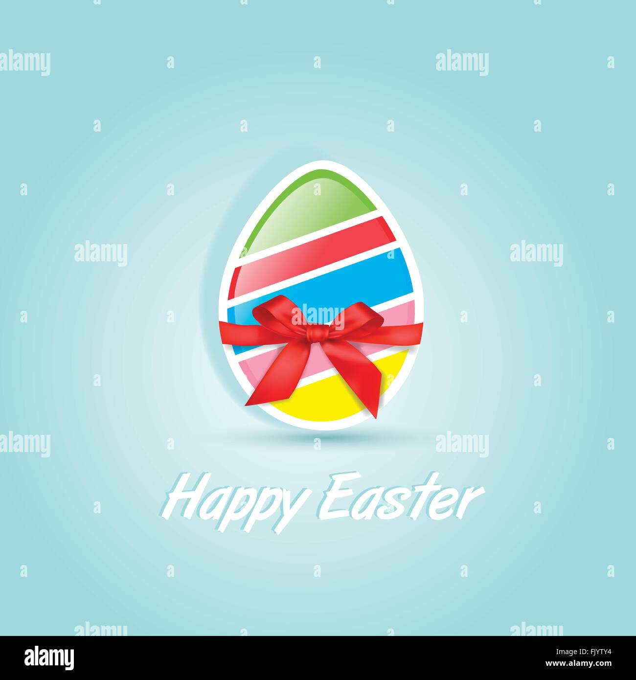 Felice Pasqua uovo a fette della scheda Messaggi di saluto Illustrazione Vettoriale