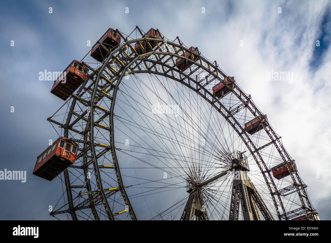 Ruota panoramica Ferris al Prater, a Vienna, Austria. Foto Stock