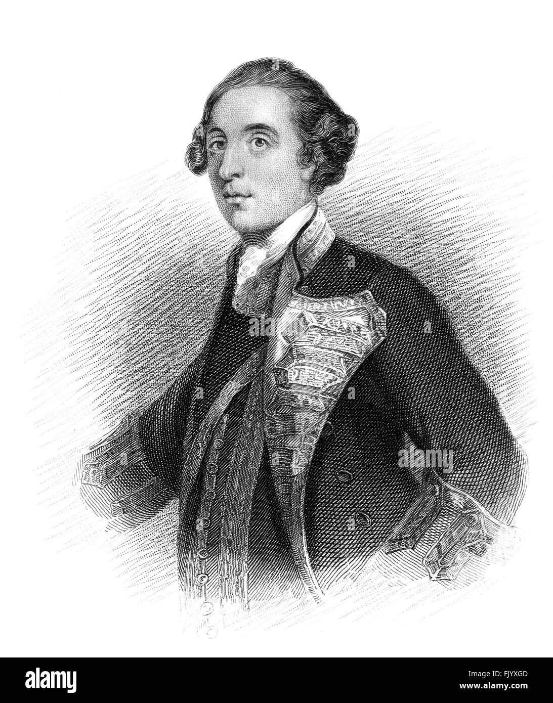 George Brydges Rodney, Primo Barone Rodney, 1718-1792, un British naval officer Foto Stock