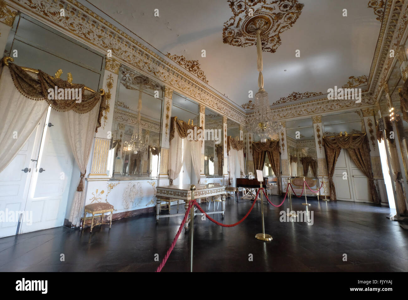 Castello di Donnafugata,interno,hall per specchi,Donnafugata,Sicilia,Italia Foto Stock