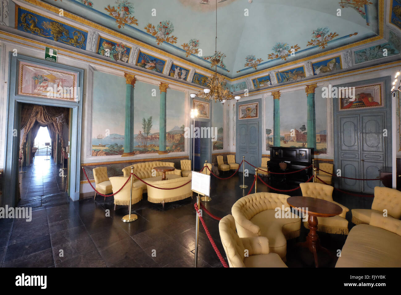 Castello di Donnafugata,interno,la sala musica,Donnafugata,Sicilia,Italia Foto Stock