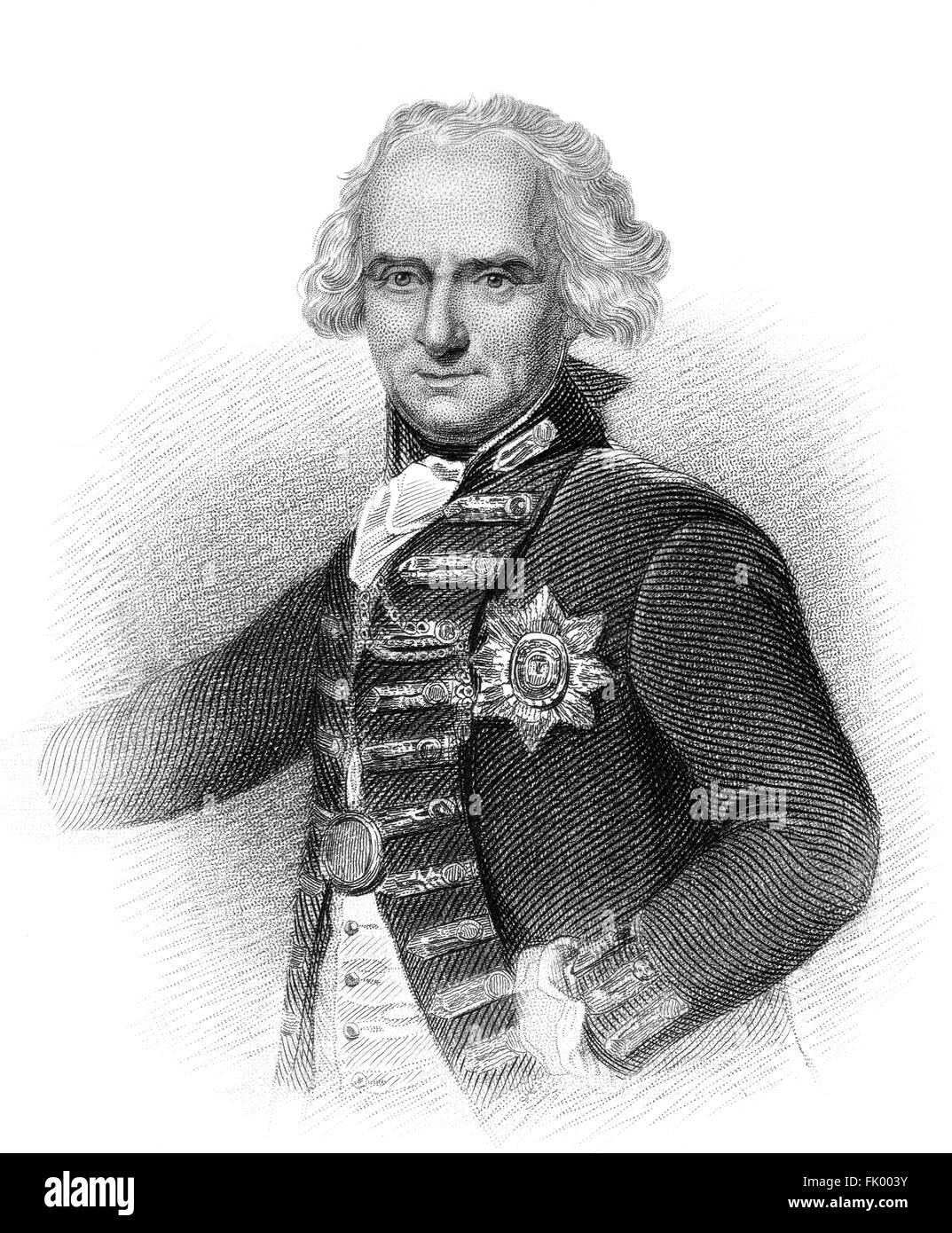 Admiral Alexander cofano, primo Visconte Bridport, 1726-1814, un ufficiale della British Royal Navy Foto Stock