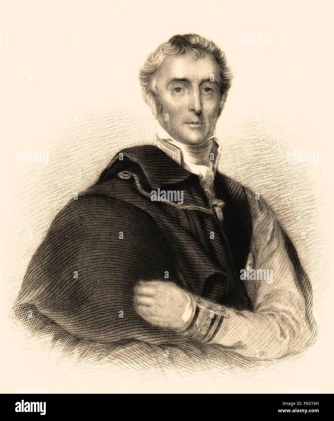 Arthur Wellesley, primo duca di Wellington, 1769-1852, maresciallo di campo e un militare inglese leader, il ministro degli esteri e il primo min Foto Stock