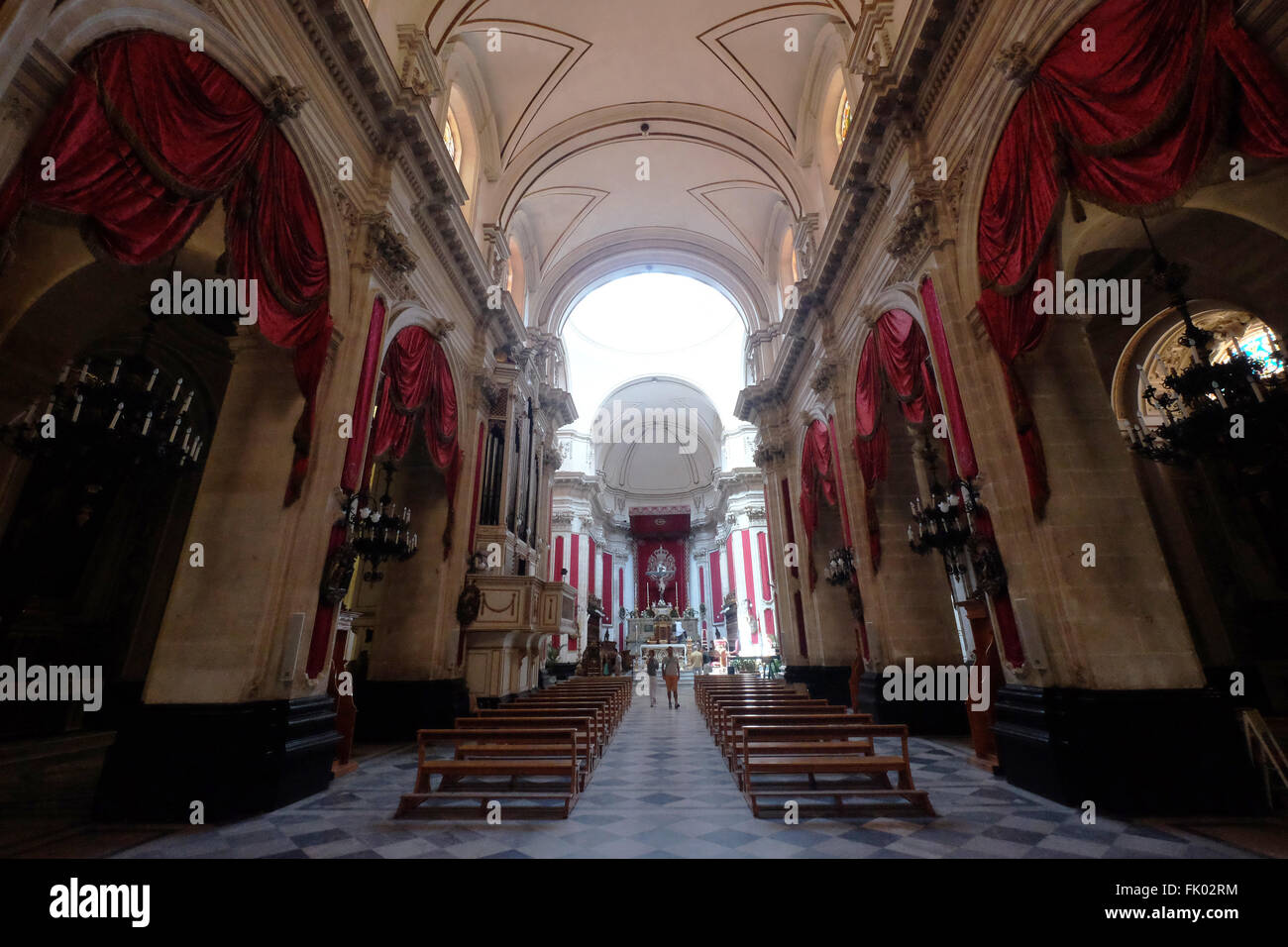 La cattedrale di san giorgio,interno, Ragusa Ibla,Sicilia ,Italia Foto Stock