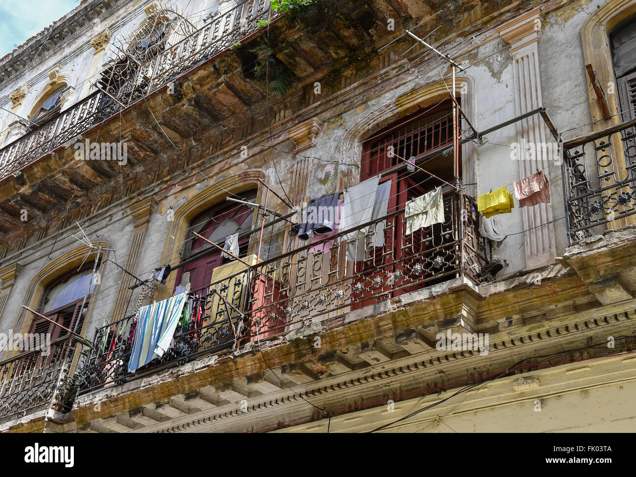 Vecchio vintage americano auto in Havana, Cuba Foto Stock