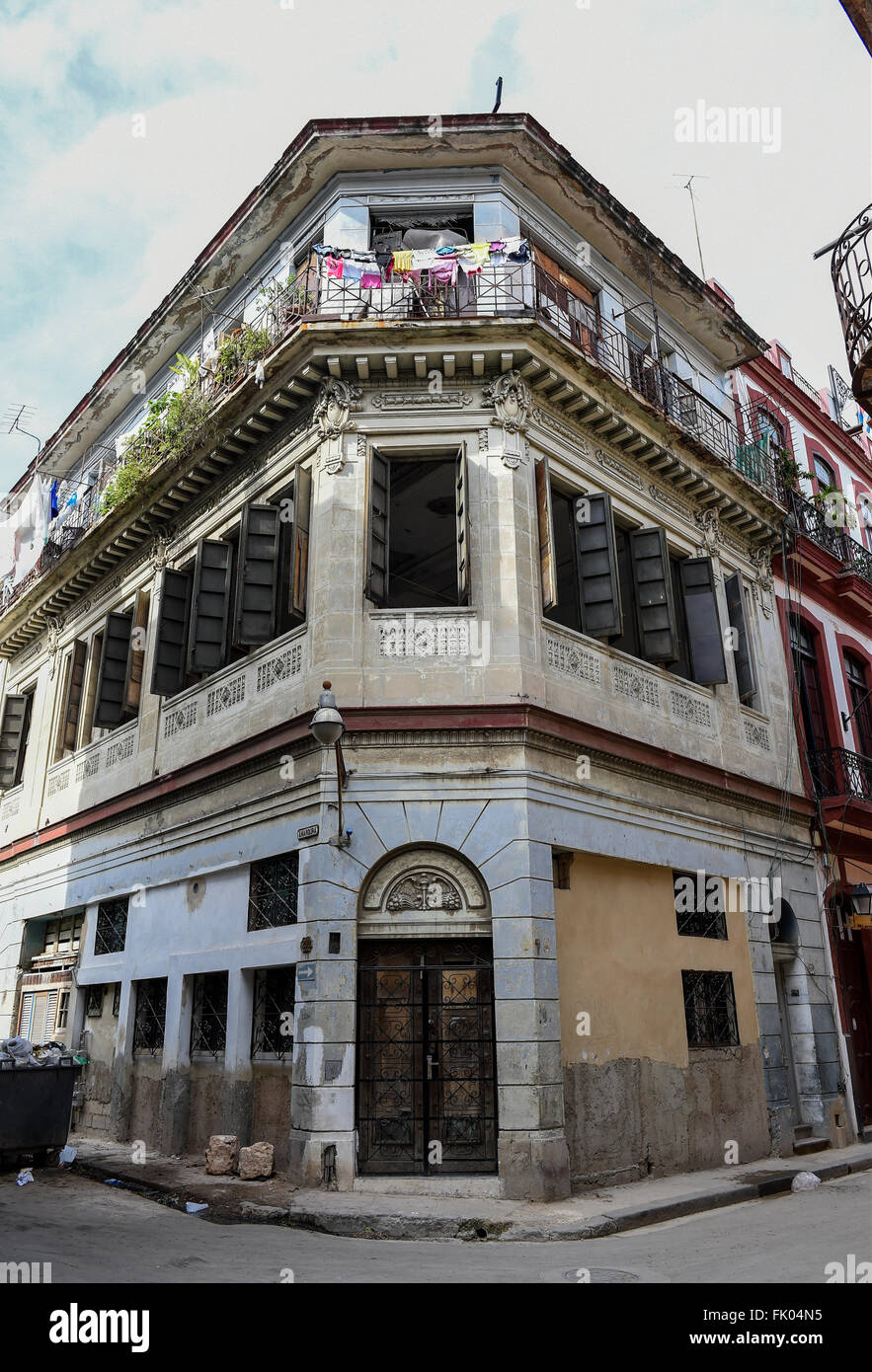 Vecchio vintage americano auto in Havana, Cuba Foto Stock