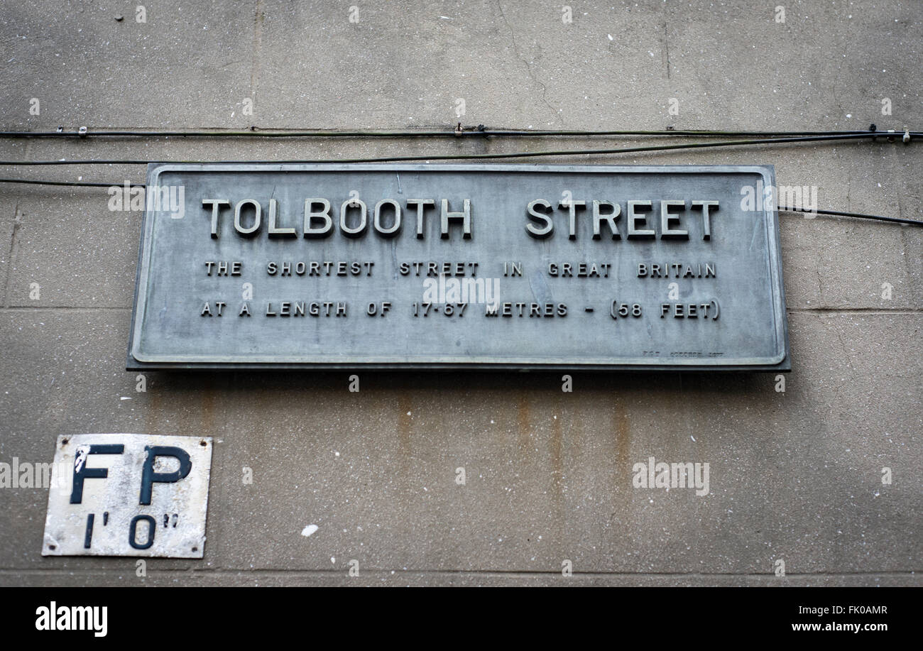 Tolbooth Street a Falkirk Foto Stock