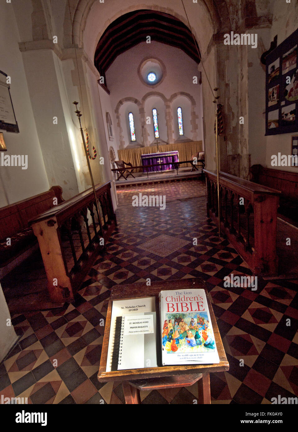 La Chiesa di San Nicola in Iford, East Sussex, Inghilterra Foto Stock