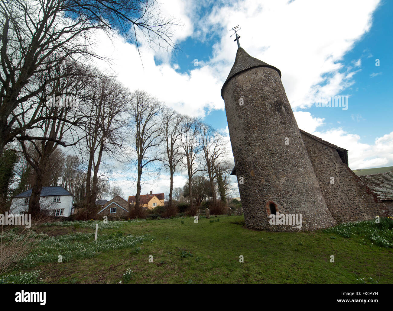 La Chiesa di San Pietro in East Sussex villaggio di Southease Foto Stock
