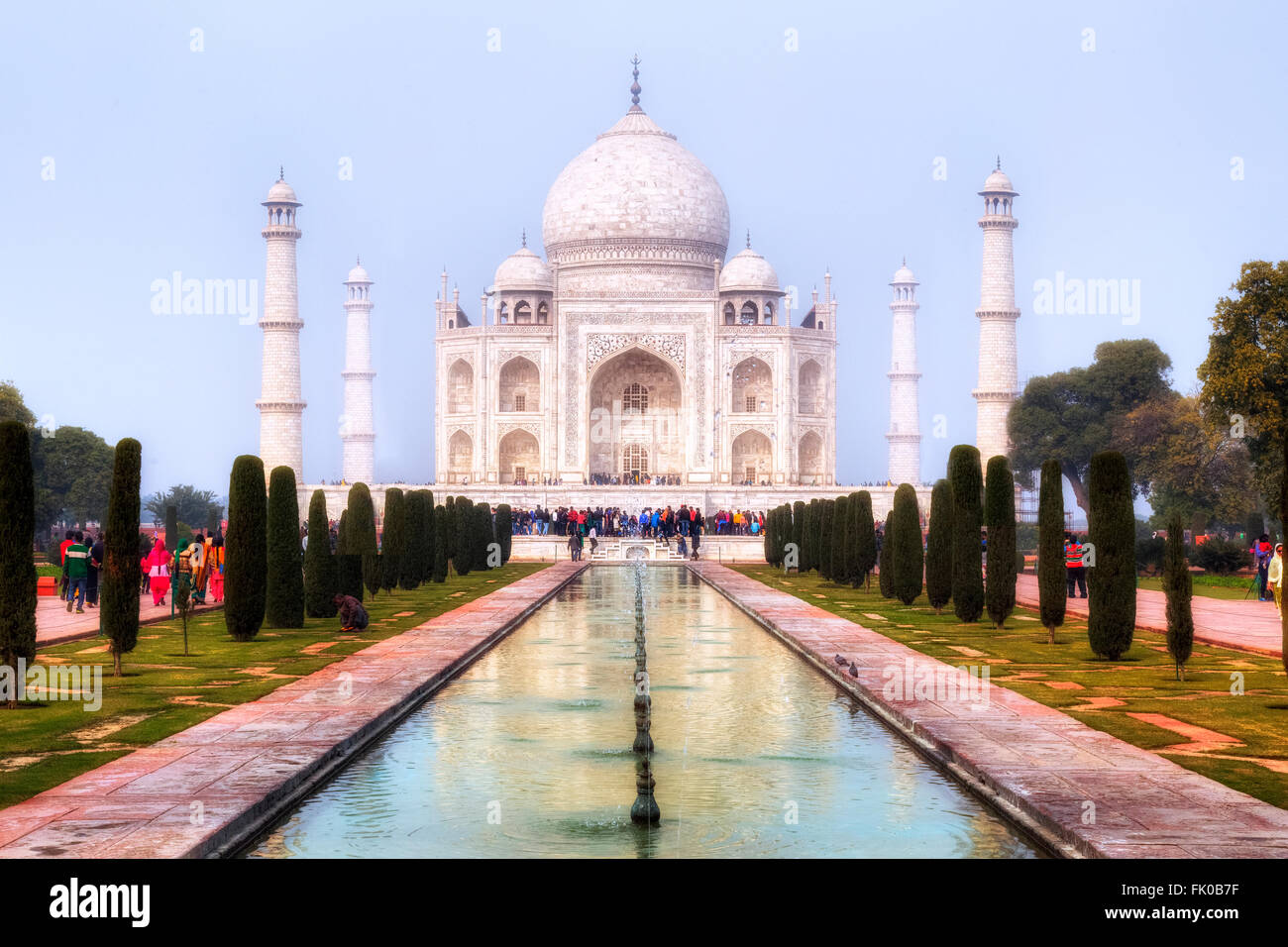 Taj Mahal, Agra, Uttar Pradesh, India, Asia Foto Stock