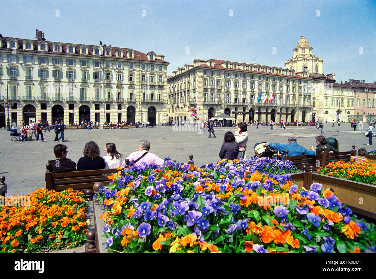 L'Italia, Piemonte, Torino, Piazza Castello, la Piazza del Castello. Foto Stock