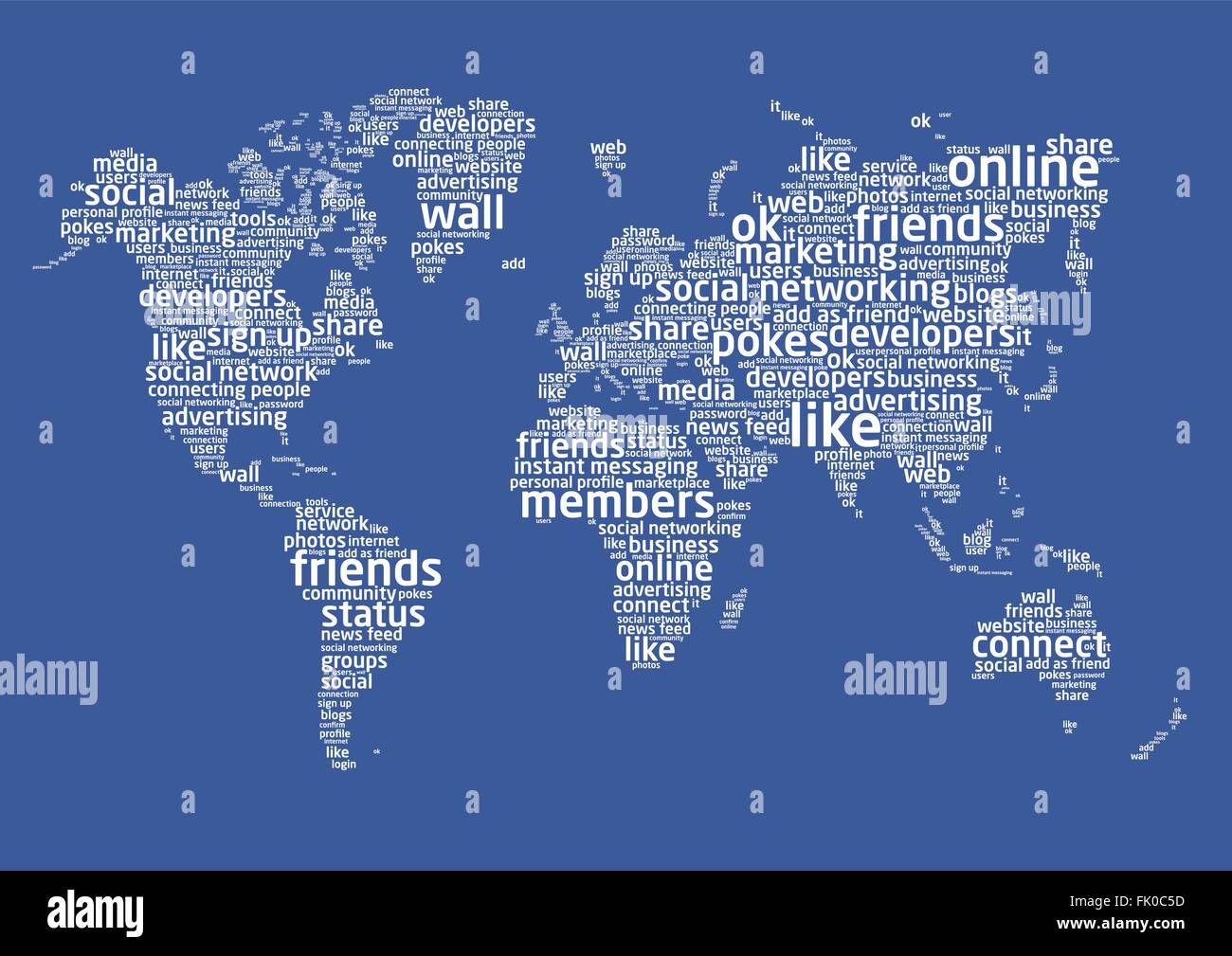 Mondo del social networking vettore Illustrazione Vettoriale