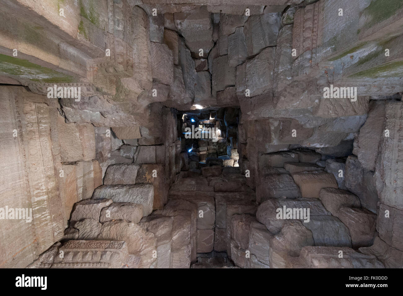 Cercare di Angkor Wat soffitto Foto Stock