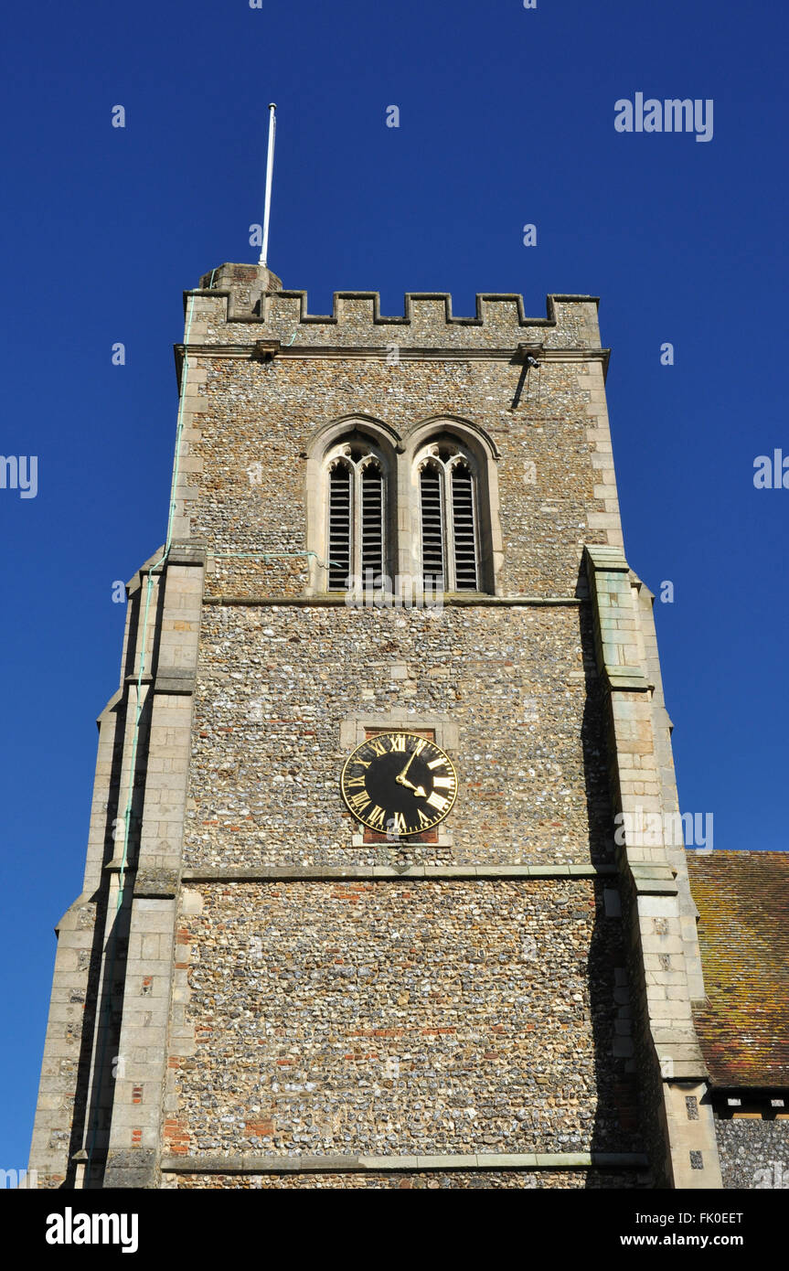 Chiesa di St Etheldreda, Old Hatfield, Hertfordshire, Inghilterra, Regno Unito. (St Etheldreda la Chiesa) Foto Stock