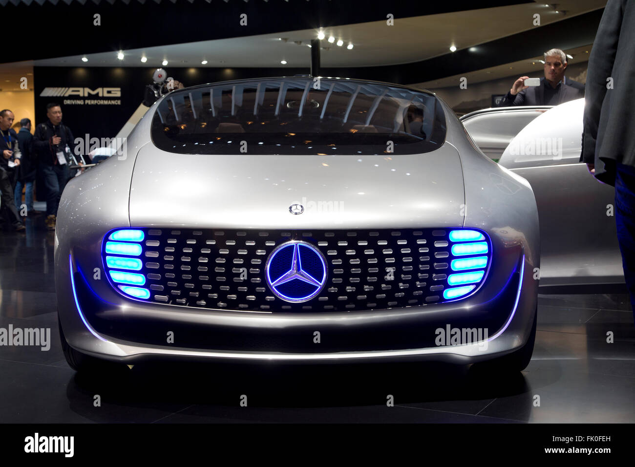 Mercedes-Benz F015 Auto autonoma Concept al Salone di Ginevra 2016 Foto Stock
