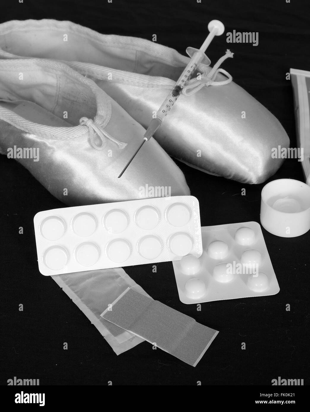 Il dolore e la lotta di alto livello che necessitano di balletto per continuare ad andare avanti anche quando in difficoltà. Marzo 2016 Foto Stock