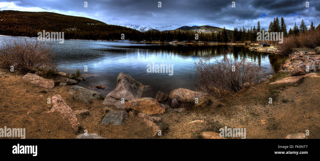 Lago di eco a Mount Evans Foto Stock