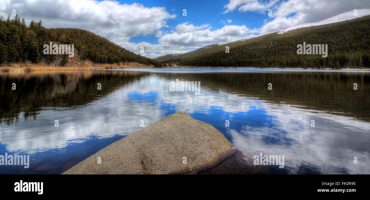 Lago di eco a Mount Evans Foto Stock