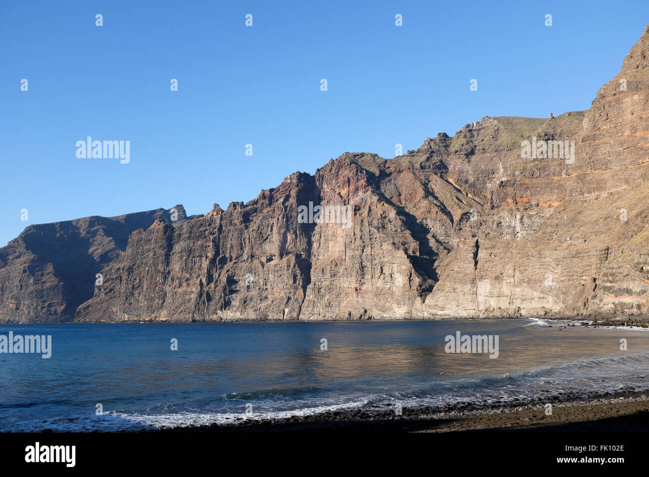 Acantilados de Los Gigantes, la costa occidentale dell'Isola Canarie Tenerife Spagna Foto Stock