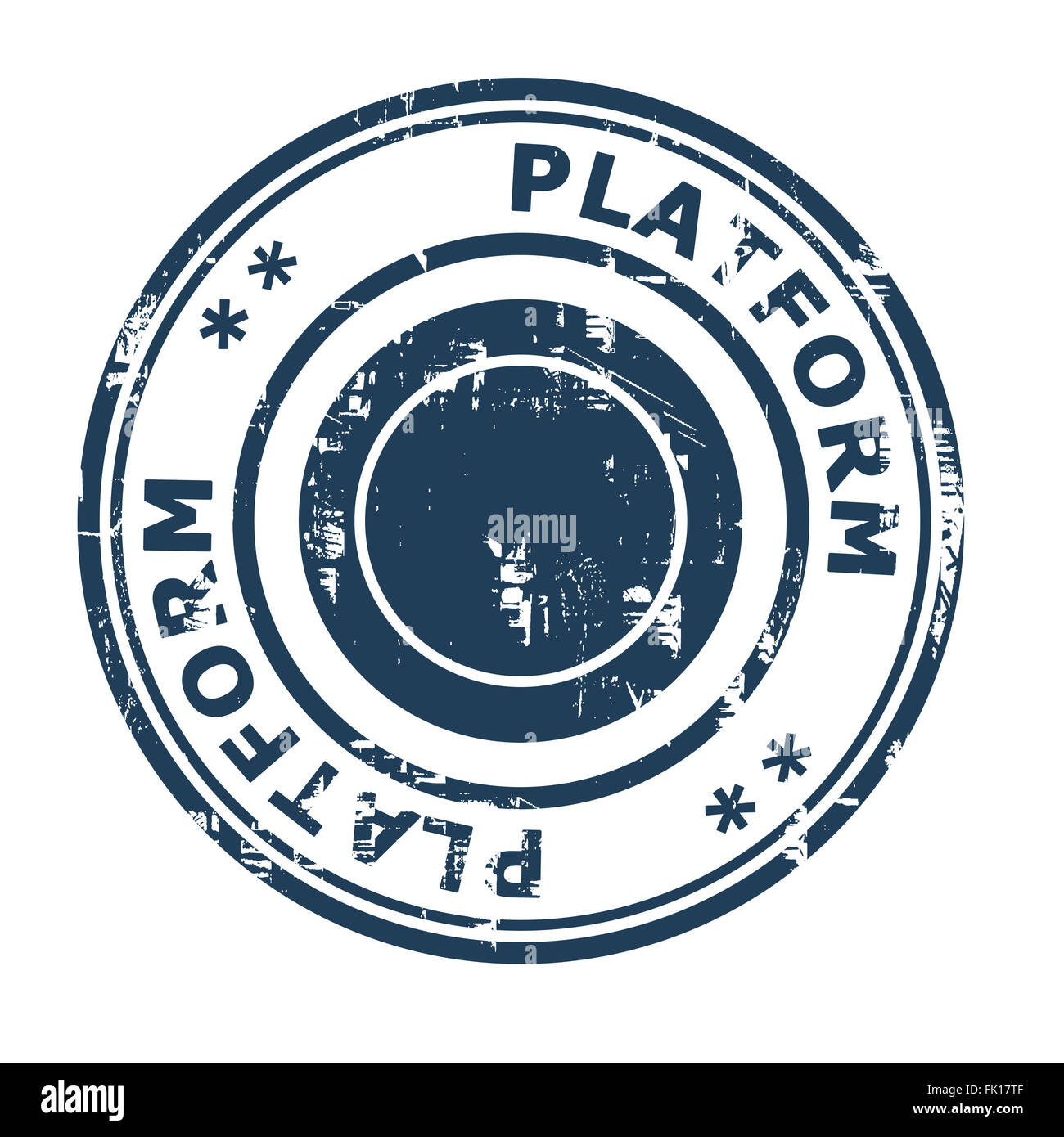 Piattaforma concetto business timbro isolato su uno sfondo bianco. Foto Stock