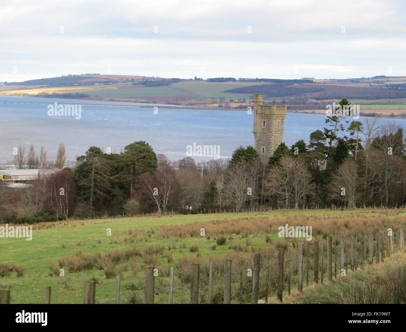 Il sir Hector MacDonald memorial sopra Dingwall in Scozia. Foto Stock