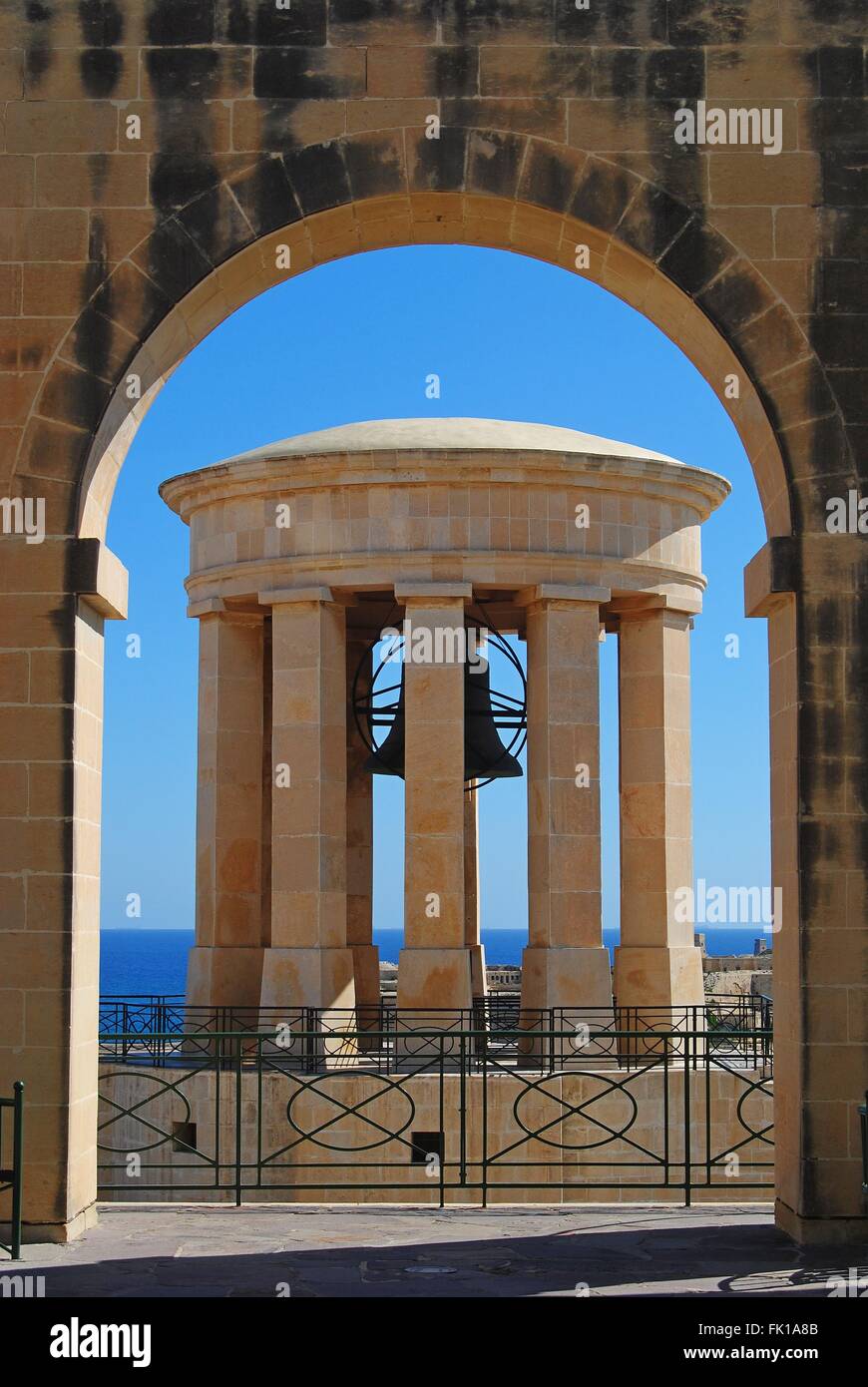 L assedio Bell Memorial a La Valletta. Foto Stock