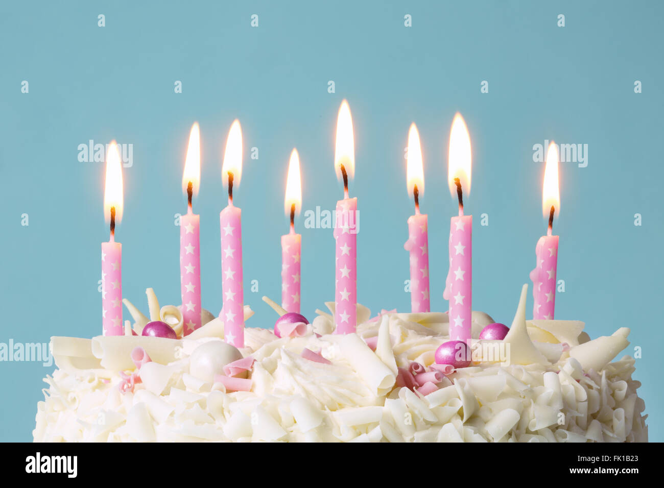 Candeline per torta di compleanno rosa