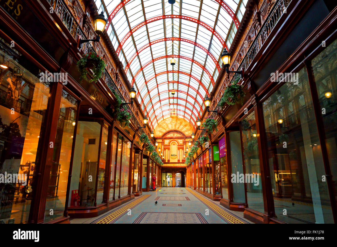 Victorian Central Arcade Newcastle upon Tyne Foto Stock