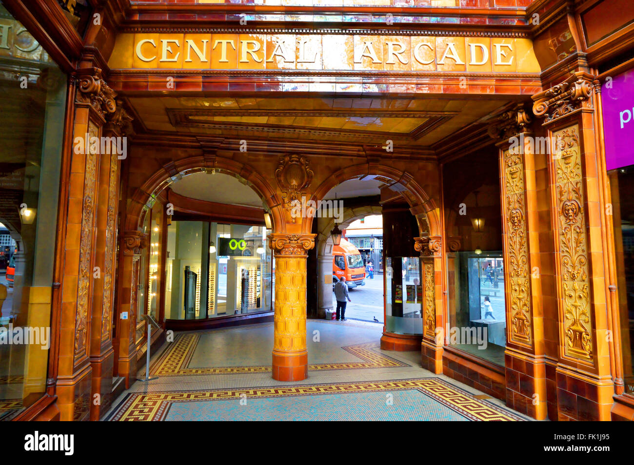 Victorian Central Shopping Arcade Newcastle upon Tyne Foto Stock