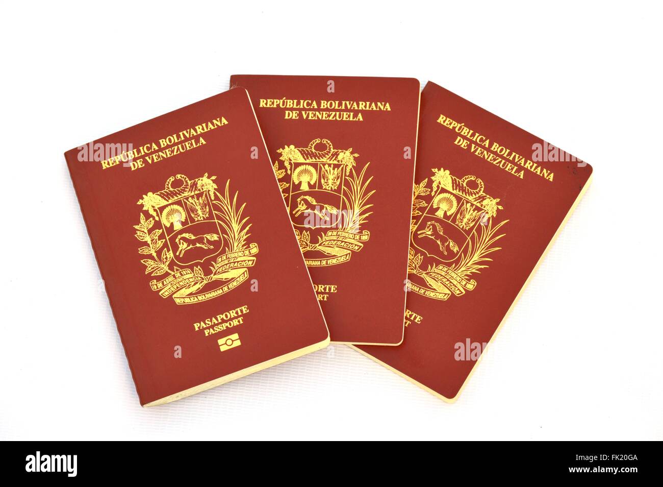 Passaporti venezuelano Foto Stock