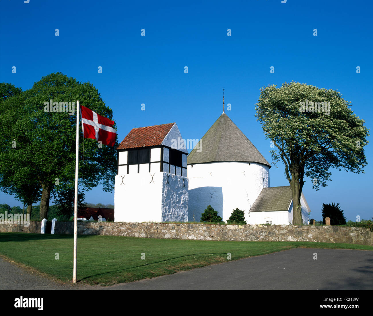 Chiesa Nylars, isola di Bornholm, Danimarca, Scandinavia, Europa Foto Stock