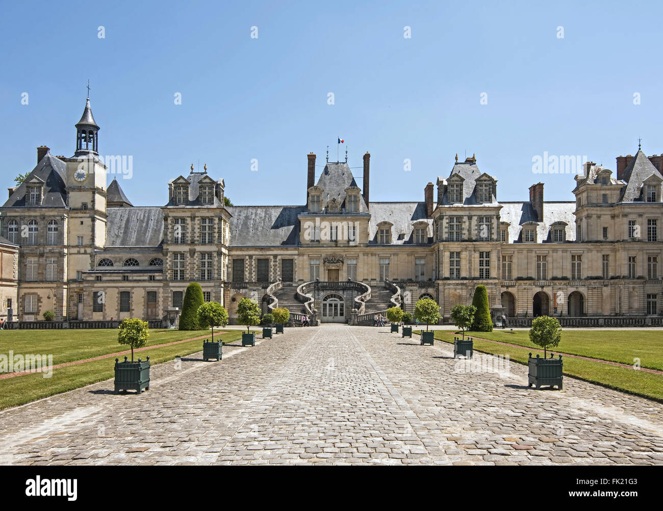 Il castello di Fontainebleau Foto Stock