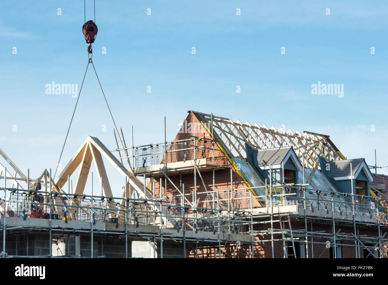 Casa di nuova costruzione in Kingsmere, Bicester, Oxfordshire, Inghilterra Foto Stock