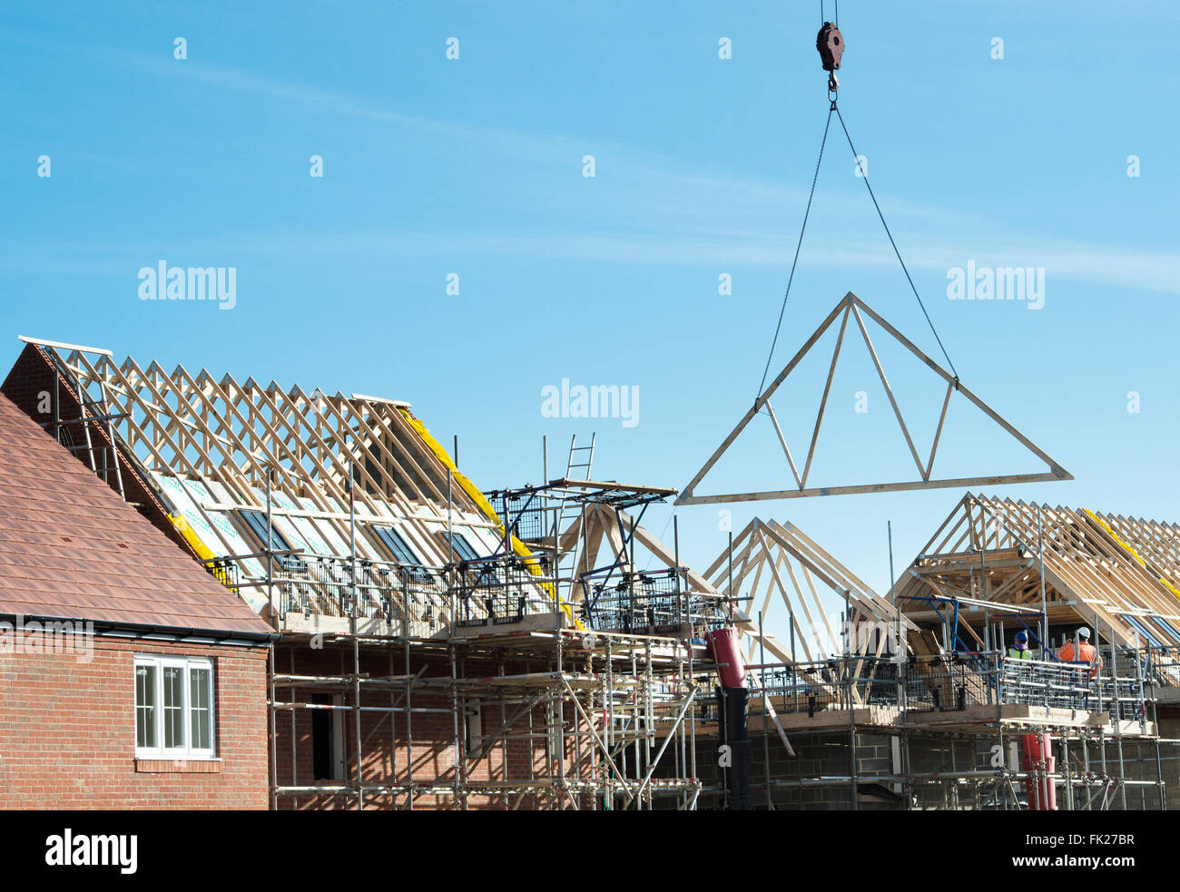 Casa di nuova costruzione in Kingsmere, Bicester, Oxfordshire, Inghilterra Foto Stock