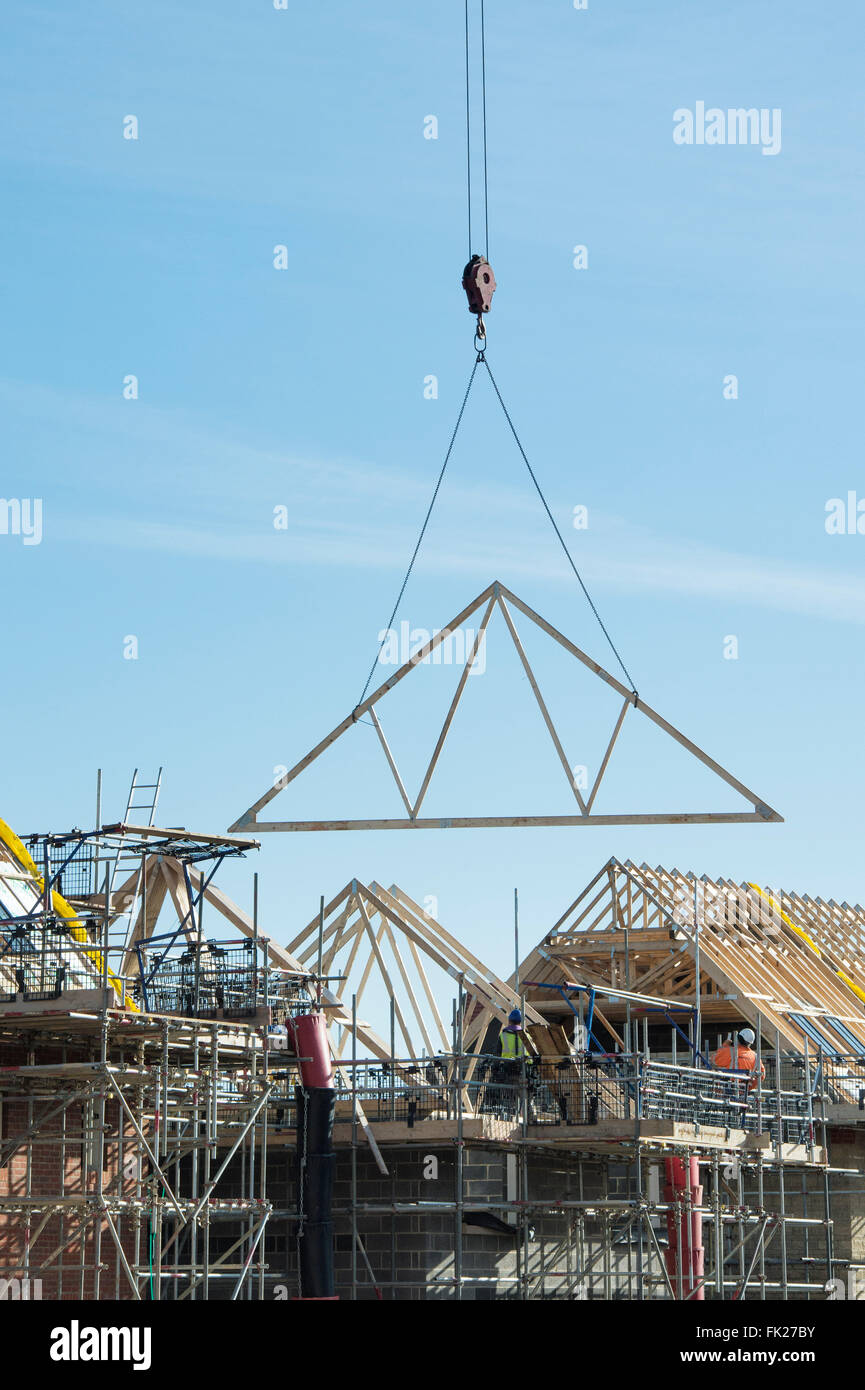 Casa di nuova costruzione in Kingsmere, Bicester, Oxfordshire, Inghilterra Foto Stock