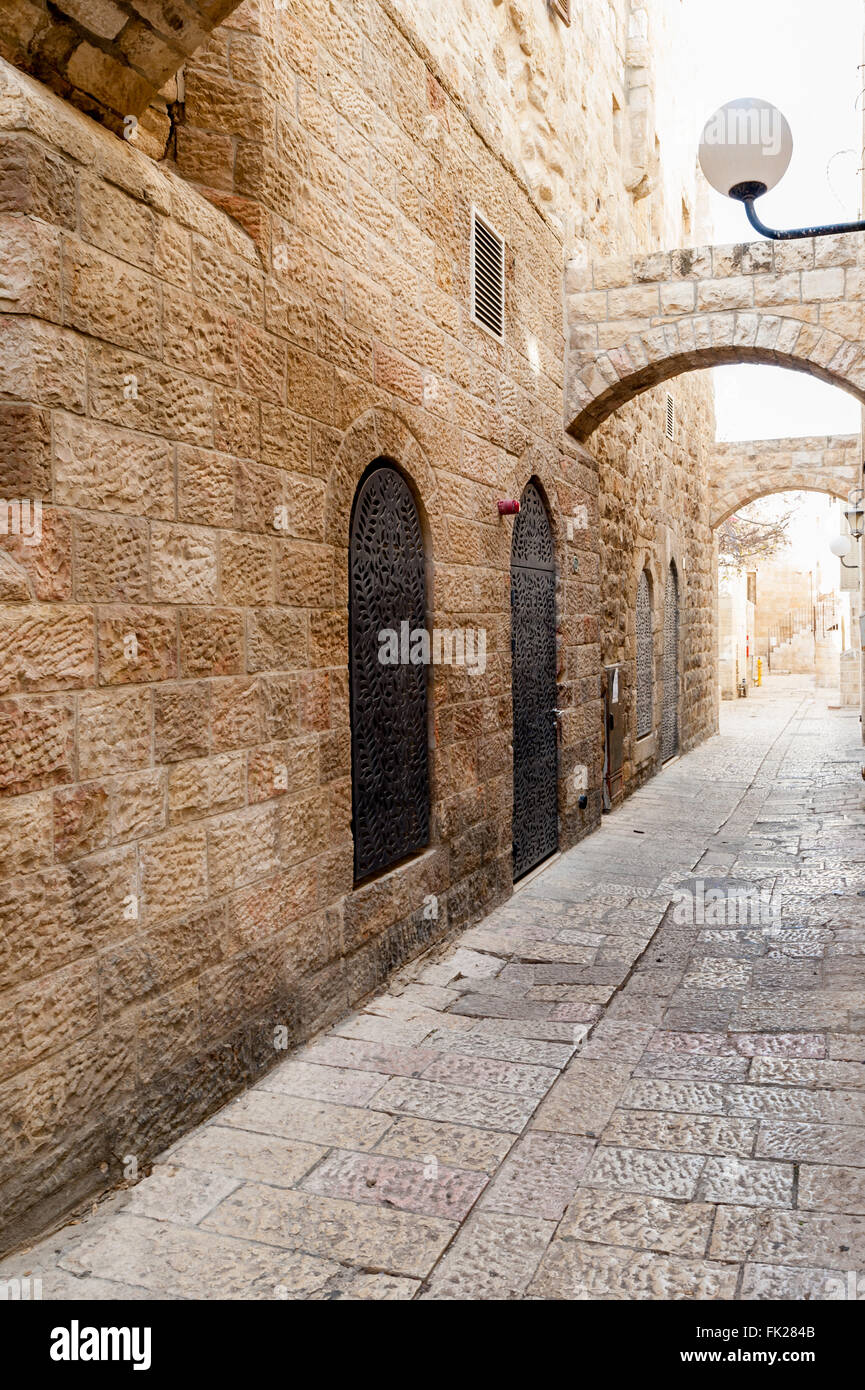 Israele, Gerusalemme, vicolo del centro storico Foto Stock