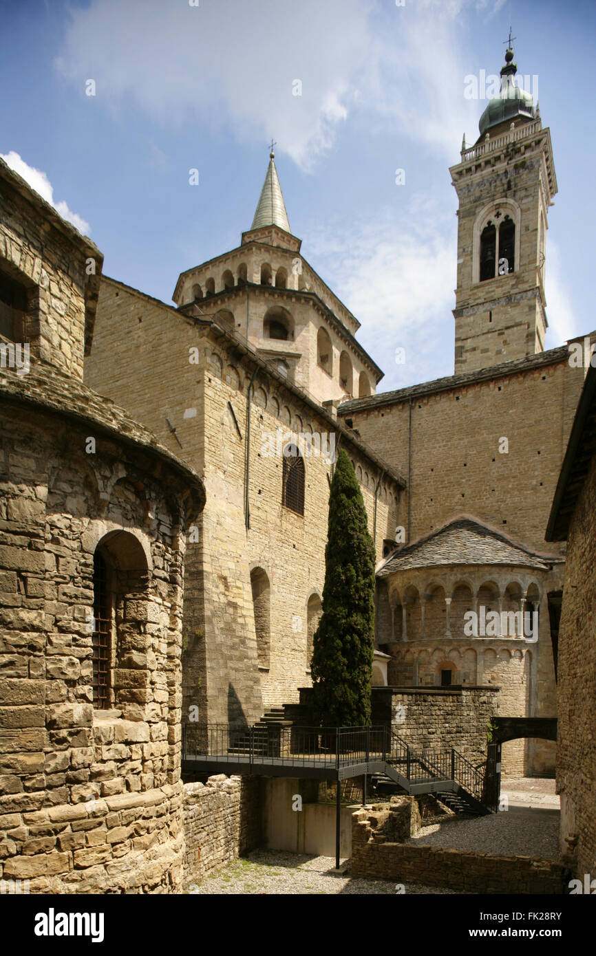 La Basilica di Santa Maria Maggiore, Bergamo Alta, Italia. Foto Stock