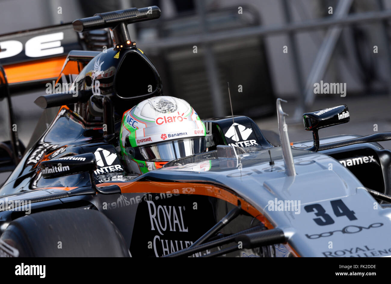 Alfonso Celis junior (MEX), Force India durante la Formula uno giorni di test sul Circuito de Barcelona-Catalunya, Spagna dal 22 febbraio al 25 2016 Foto Stock