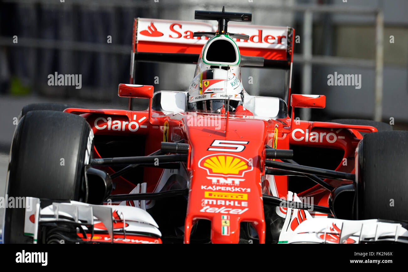 Sebastian Vettel, Ferrari durante un test di Formula Uno giorni sul Circuito de Barcelona-Catalunya, Spagna dal 22 febbraio al 25 2016 Foto Stock