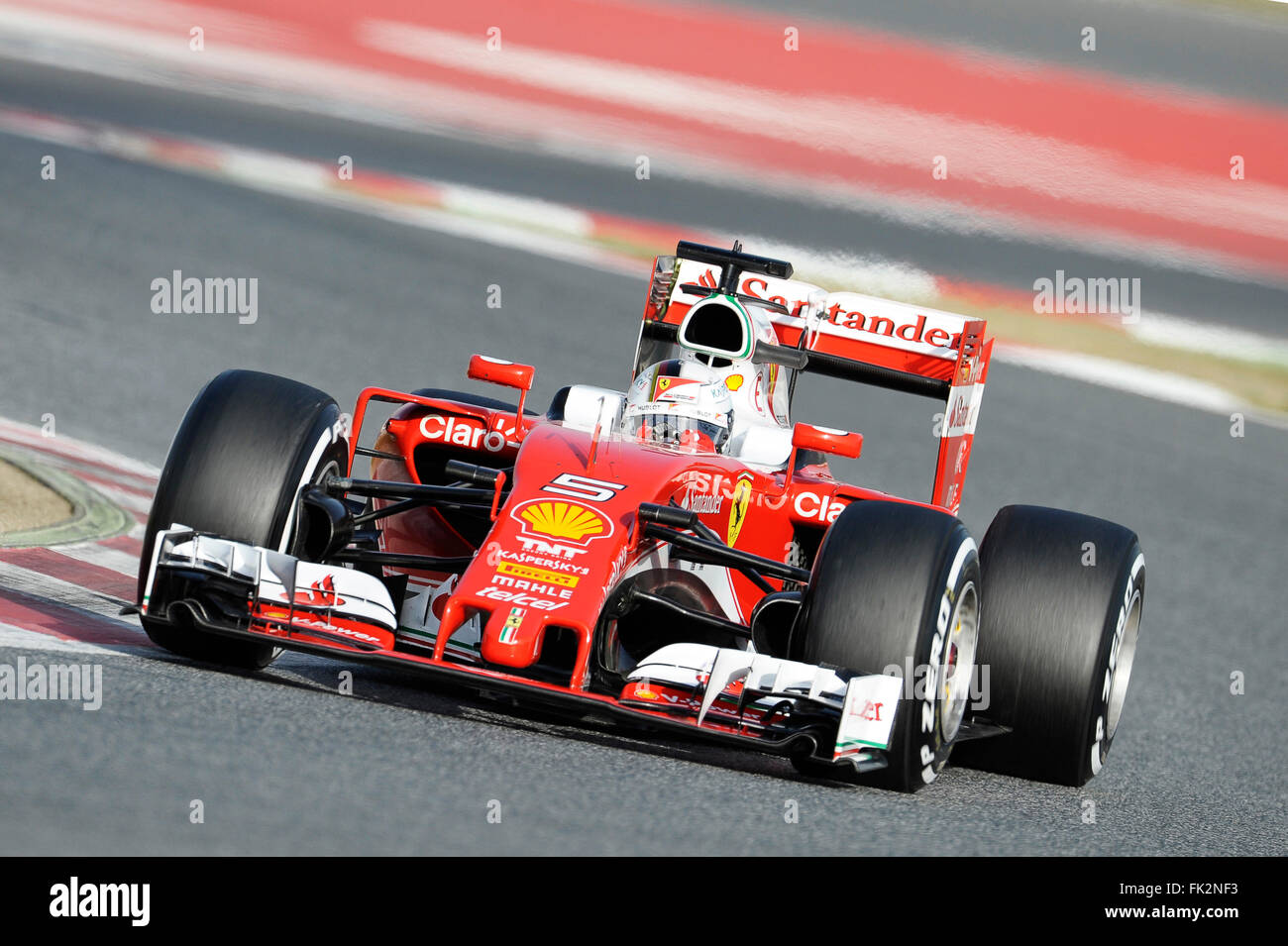 Sebastian Vettel, Ferrari durante un test di Formula Uno giorni sul Circuito de Barcelona-Catalunya, Spagna dal 22 febbraio al 25 2016 Foto Stock